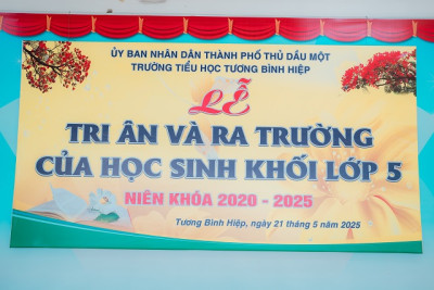 Lễ hoàn thành chương trình tiểu học lớp 5: Niên khóa 2020 - 2025 trọn vẹn yêu thương và kỷ niệm