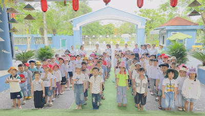 Chào đón các bé lớp Lá Trường mầm non Hoa Sen đến trải nghiệm thực tế tại Trường tiểu học Tương Bình Hiệp